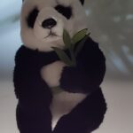 Ban Ban Giant Panda mit Bambus 26cm