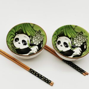 Keramik Panda 2er Schüssel Set