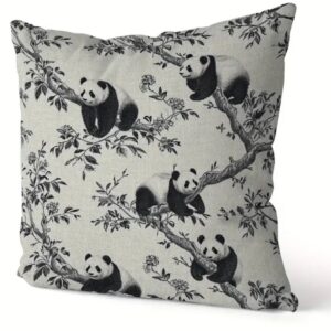 Schickes Schwarz-Weißer Panda Kissen / Bezug