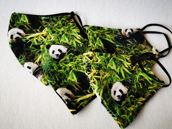 Panda-Bambus-Maske